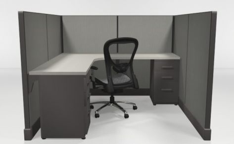 6X6 53″ High Cubicles with Two Files