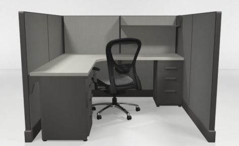 6X6 53″ High Cubicles Files and Shelf