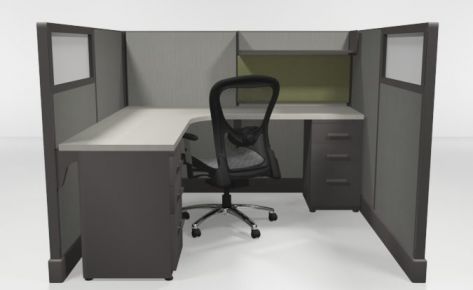 6X6 53″ High Cubicles Loaded