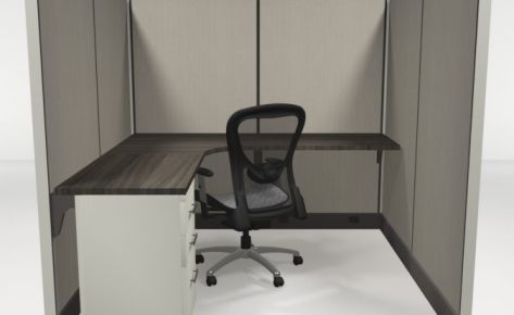 6X6 67″ High Cubicles with One File