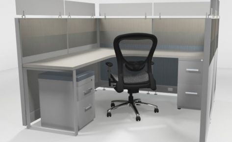 6X6 47″ Tiled Cubicles Loaded