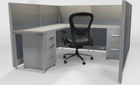 6X6 47″ Tiled Cubicles with Two Files